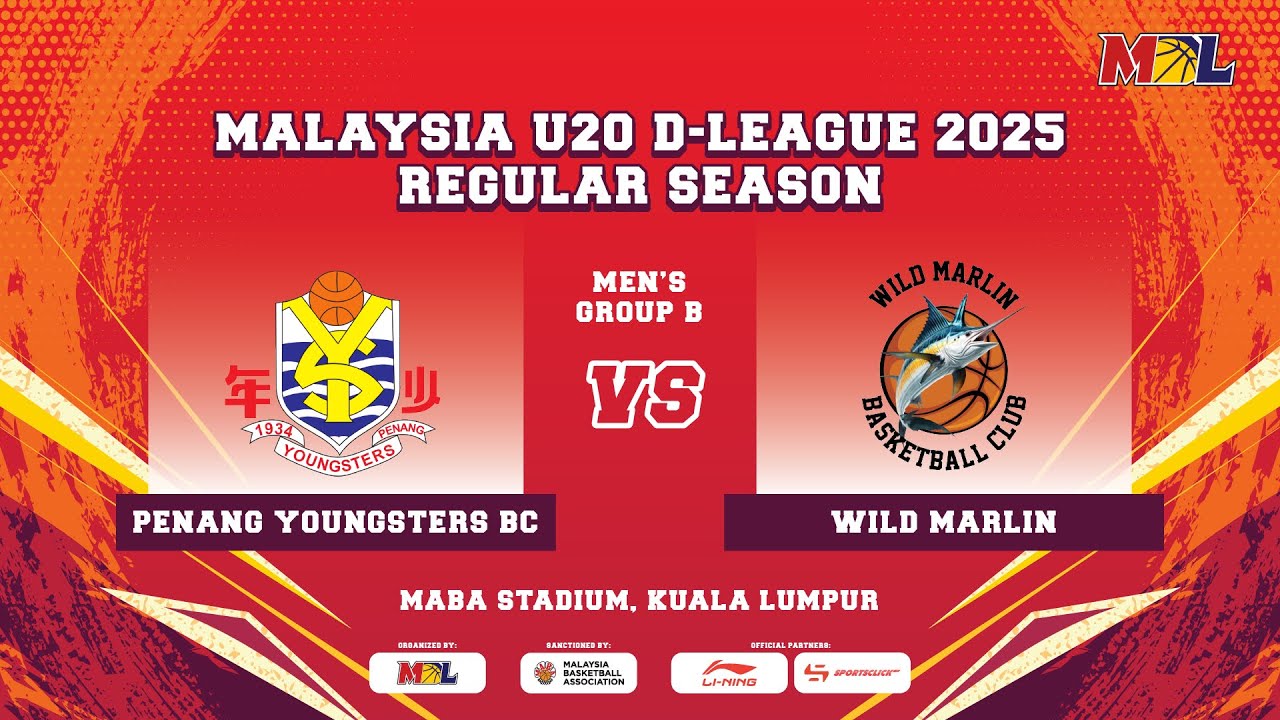 [LIVE] MBL U20 D-League 2025 Game 7 |  PENANG YOUNGSTERS BASKETBALL CLUB vs WILD MARLIN BC