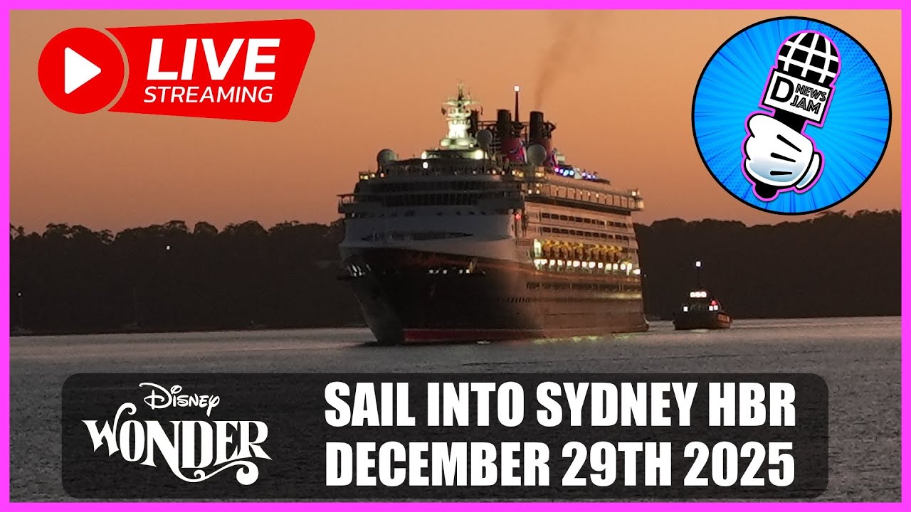Disney Wonder Live Stream: Sail into Sydney Harbour December 29th 2025 😃👍🏼🏰🇦🇺🛳⚓️