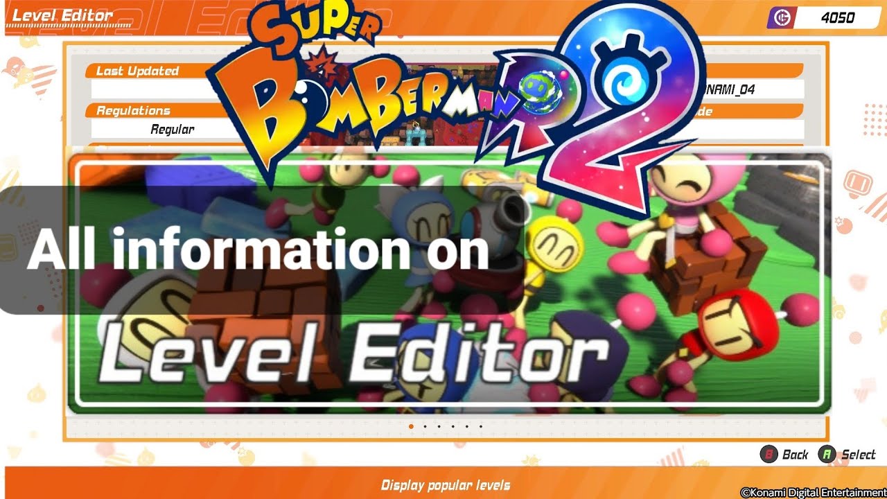 All information about Level Editor - Super Bomberman R 2