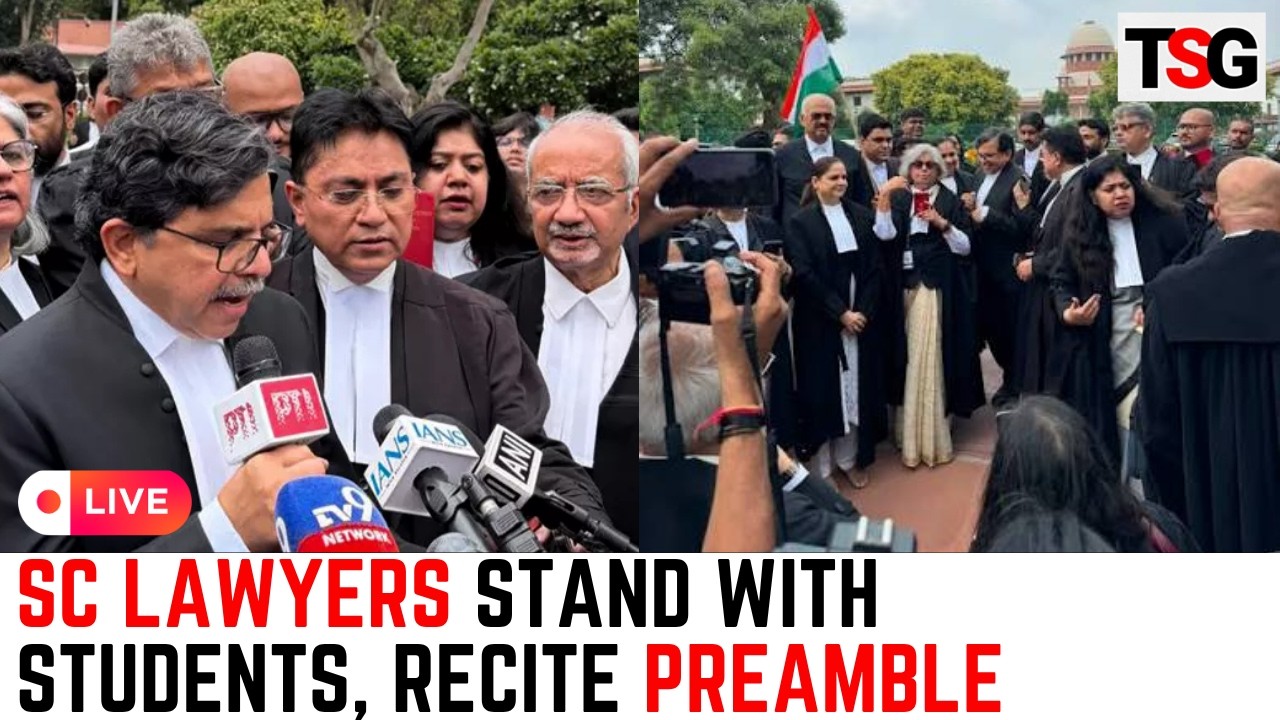 Supreme Court Lawyers Protest LIVE : Recite Preamble in Support of Student | TSG