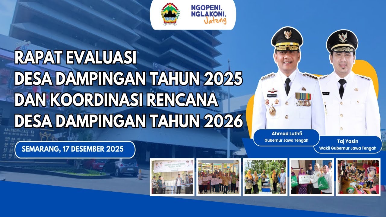 LIVE | RAPAT EVALUASI DESA DAMPINGAN TAHUN 2025 DAN KOORDINASI RENCANA DESA DAMPINGAN TAHUN2026
