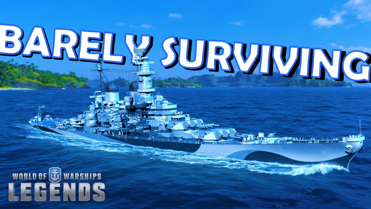 BARELY SURVIVING WITH THE IOWA | World of Warships : Legends
