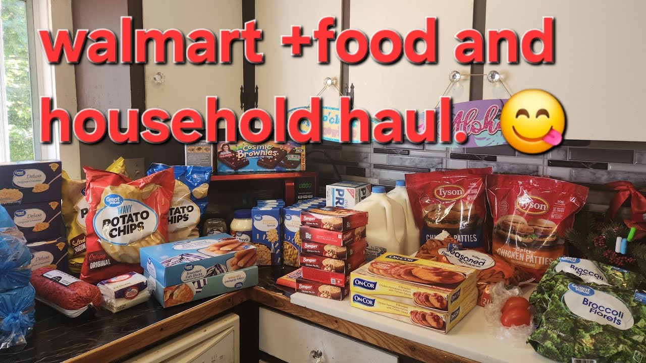 Walmart + food and household essentials haul.  #food  #foodlover #foodie #haul #walmart 