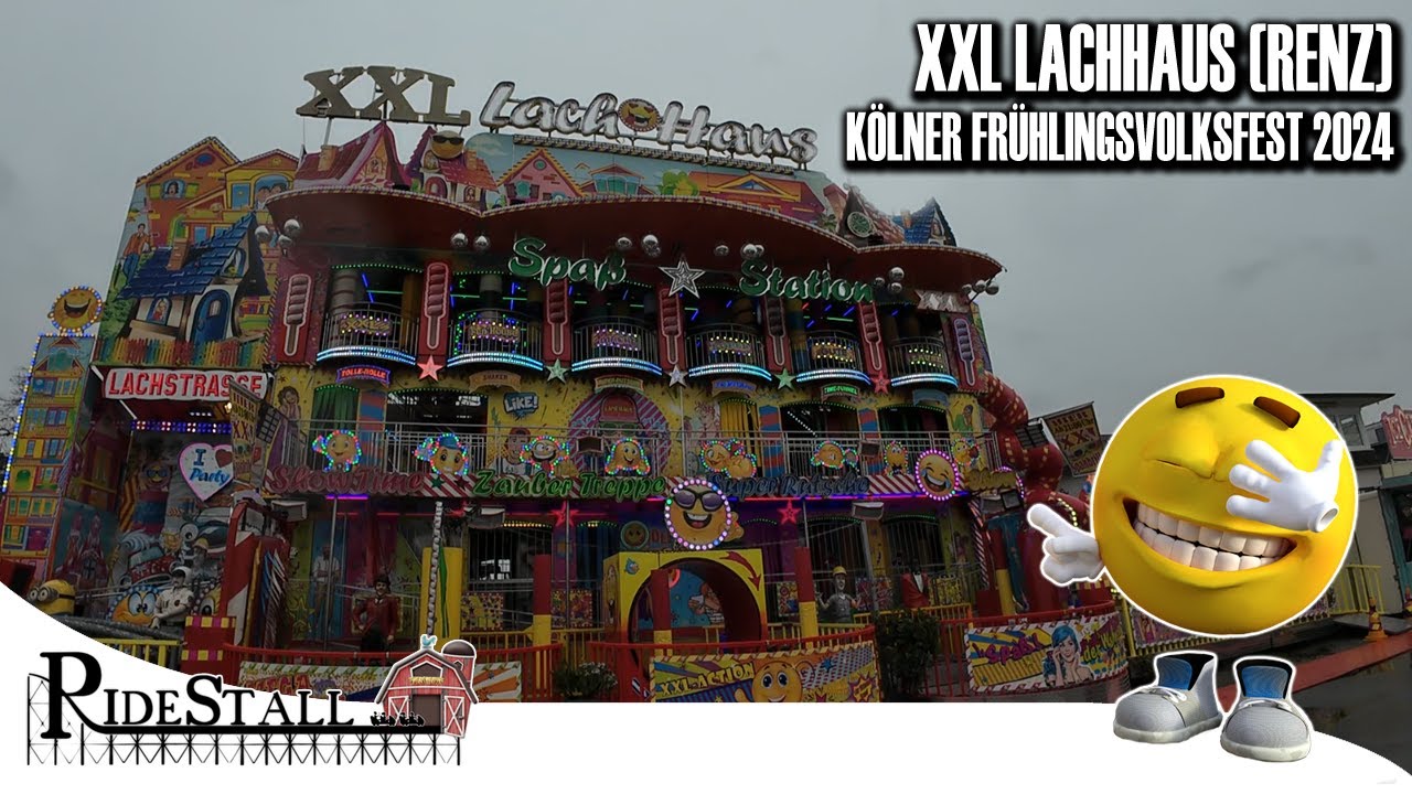 XXL Lachhaus (Renz) - das Fun House auf dem Kölner Frühlingsvolksfest 2024 | POV Walkthrough