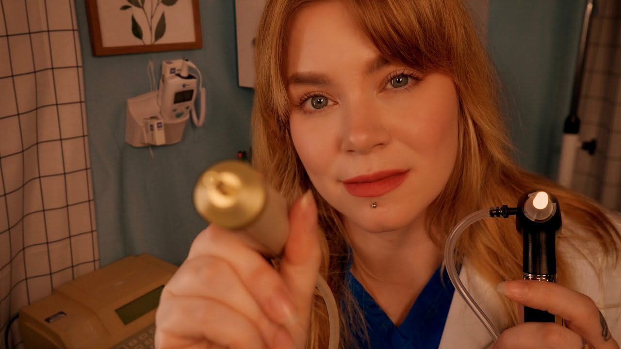 ASMR Audiologist Ear Exam: Ear Cleaning, Hearing Test, Tympanometry & Acoustic Reflex Testing