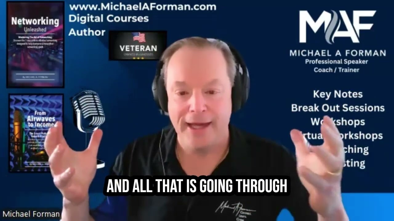 A podcast interview with Garrett Ervin and Michael A Forman, Professional Speaker