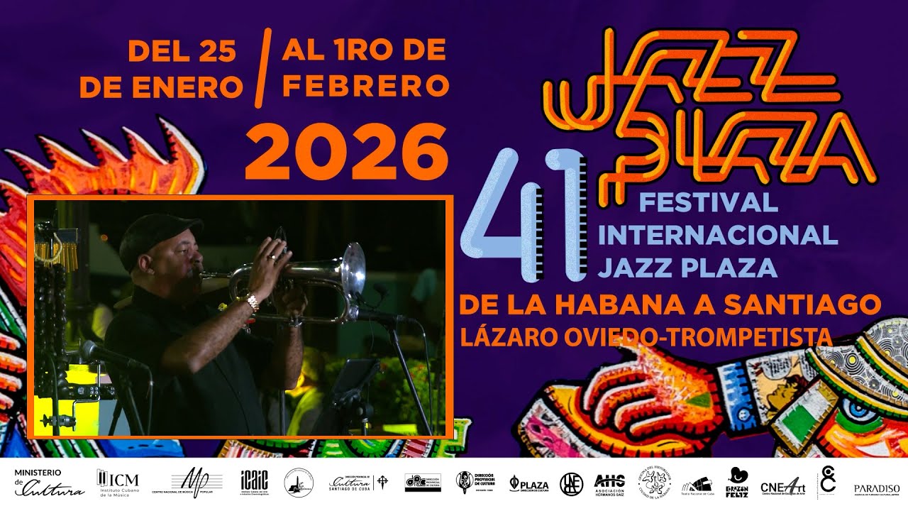 INTERPRETACIÓN TROMPETISTA  LÁZARO OVIEDO - FEST INTER JAZZ PLAZA STGO DE CUBA 2026
