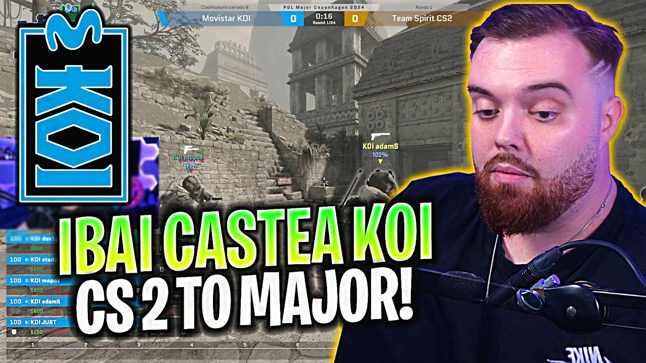 IBAI SE VUELVE LOCO CON KOI EN EL RMR CLOSED! | MOVISTAR KOI vs SPIRIT EN COUNTER STRIKE 2