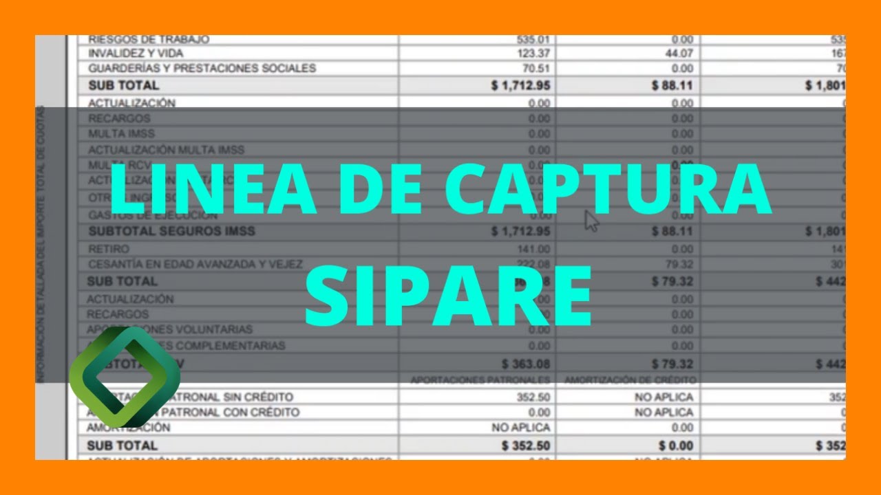 SIPARE CONSULTA TU LINEA DE CAPTURA —COMO CONSULTAR LA LINEA DE CAPTURA DEL SIPARE IMSS PAGO MENSUAL
