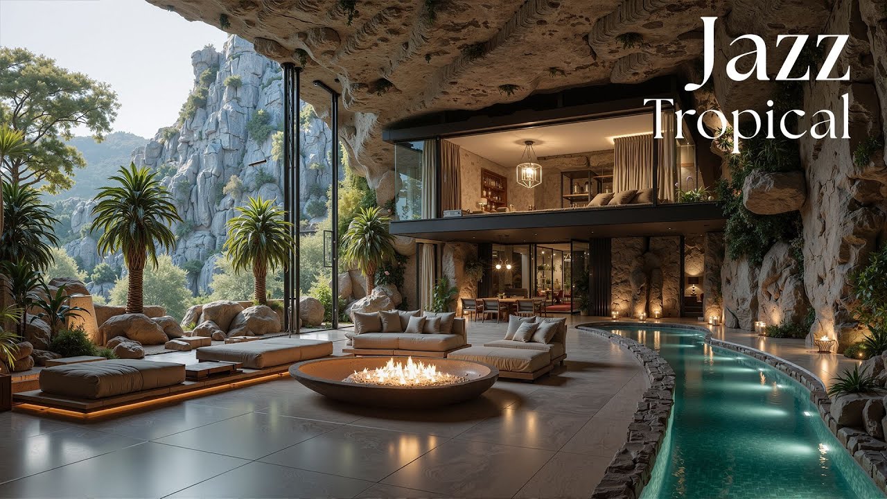 Elegant Jazz Tropical Escape | Relaxing Jazz Music With Nature for Relaxation and Peace