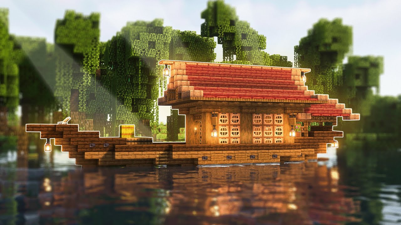 How to Build a Japanese Boat / Ship in Minecraft - Building Tutorial