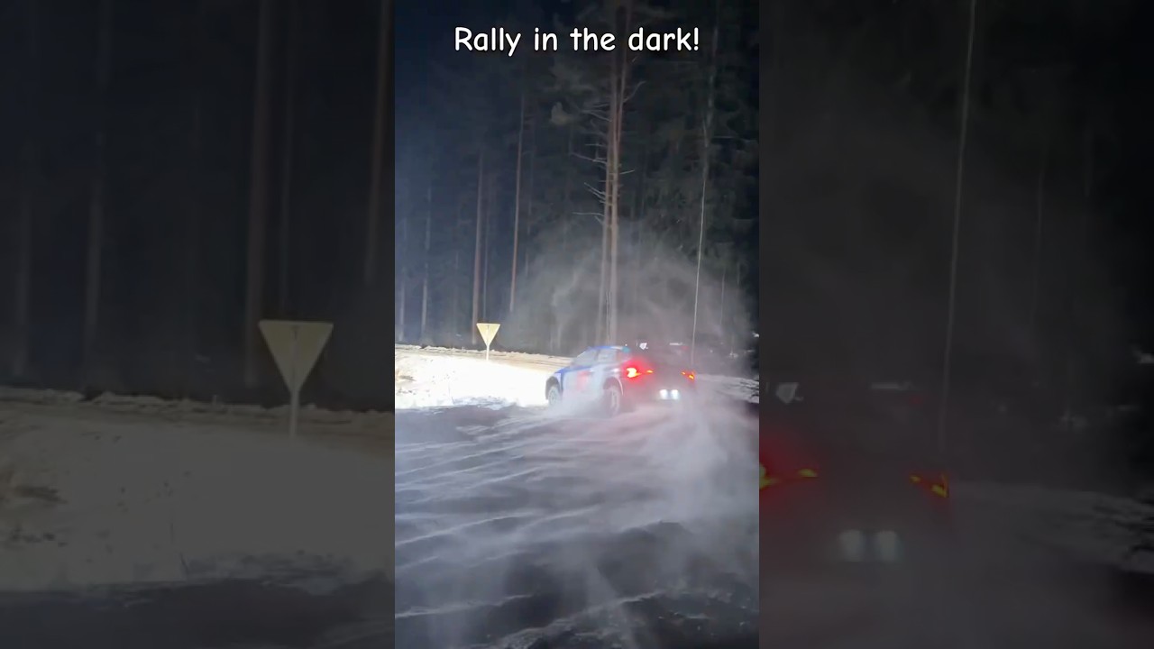 Rally in the dark!  #smralli #rally #motorsport #shorts #shortsvideo