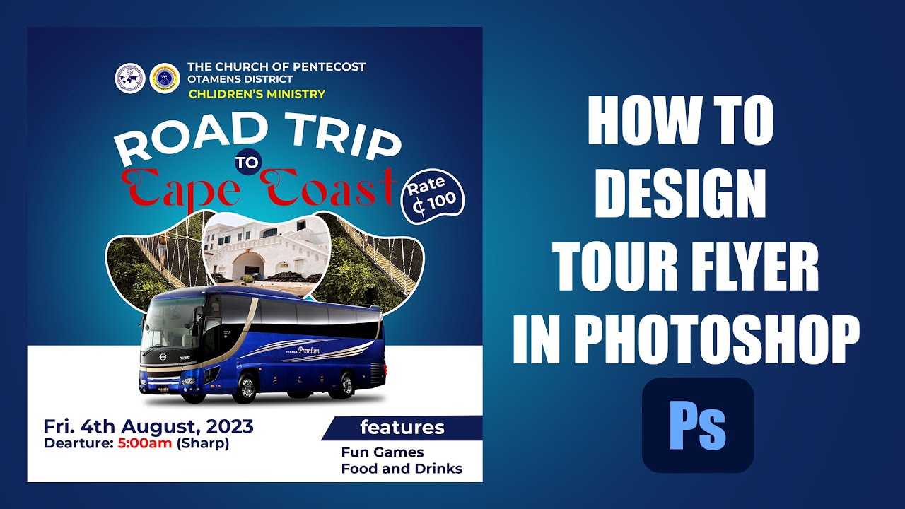 HOW TO DESIGN TOUR FLYER IN PHOTOSHOP