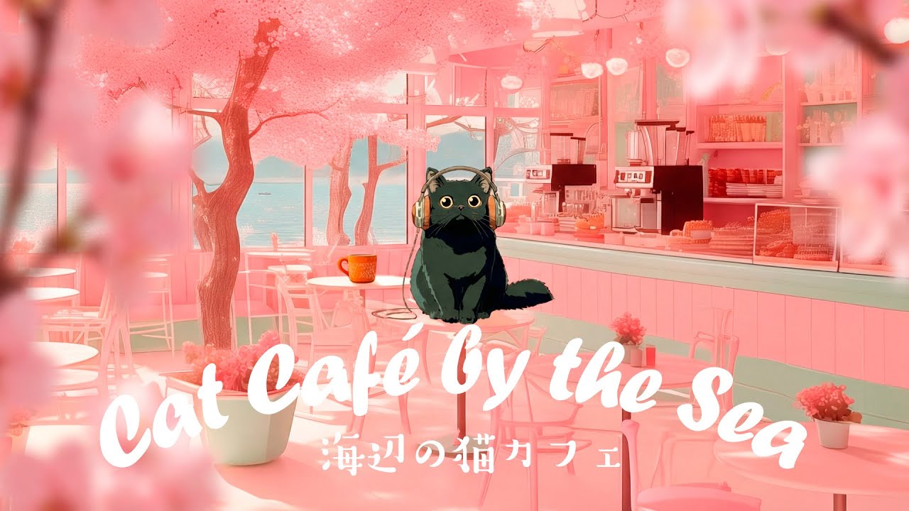 [Work BGM] Black Cat Manager & Cherry Blossom Afternoon. Soothing Acoustic Bossa Nova - Relaxing