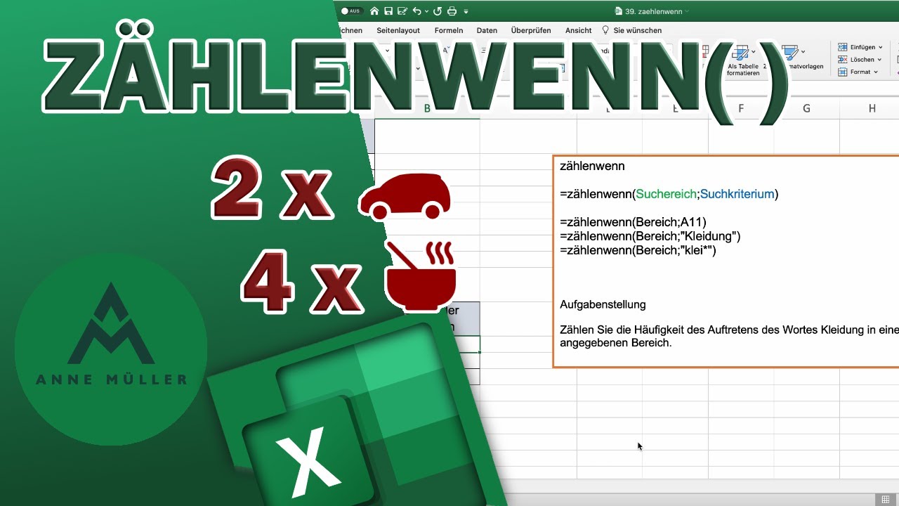 Die Funktion ZÄHLENWENN() einfach erklärt