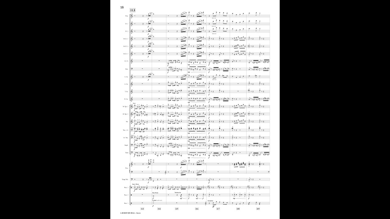 A BURST OF ZEAL for Wind Ensemble (Grade 4)