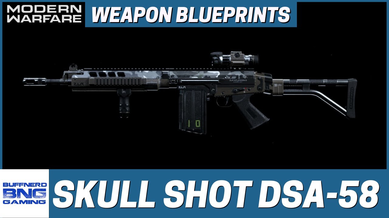 Skull Shot DSA-58 OSW Weapon Blueprint  - Call Of Duty Modern Warfare