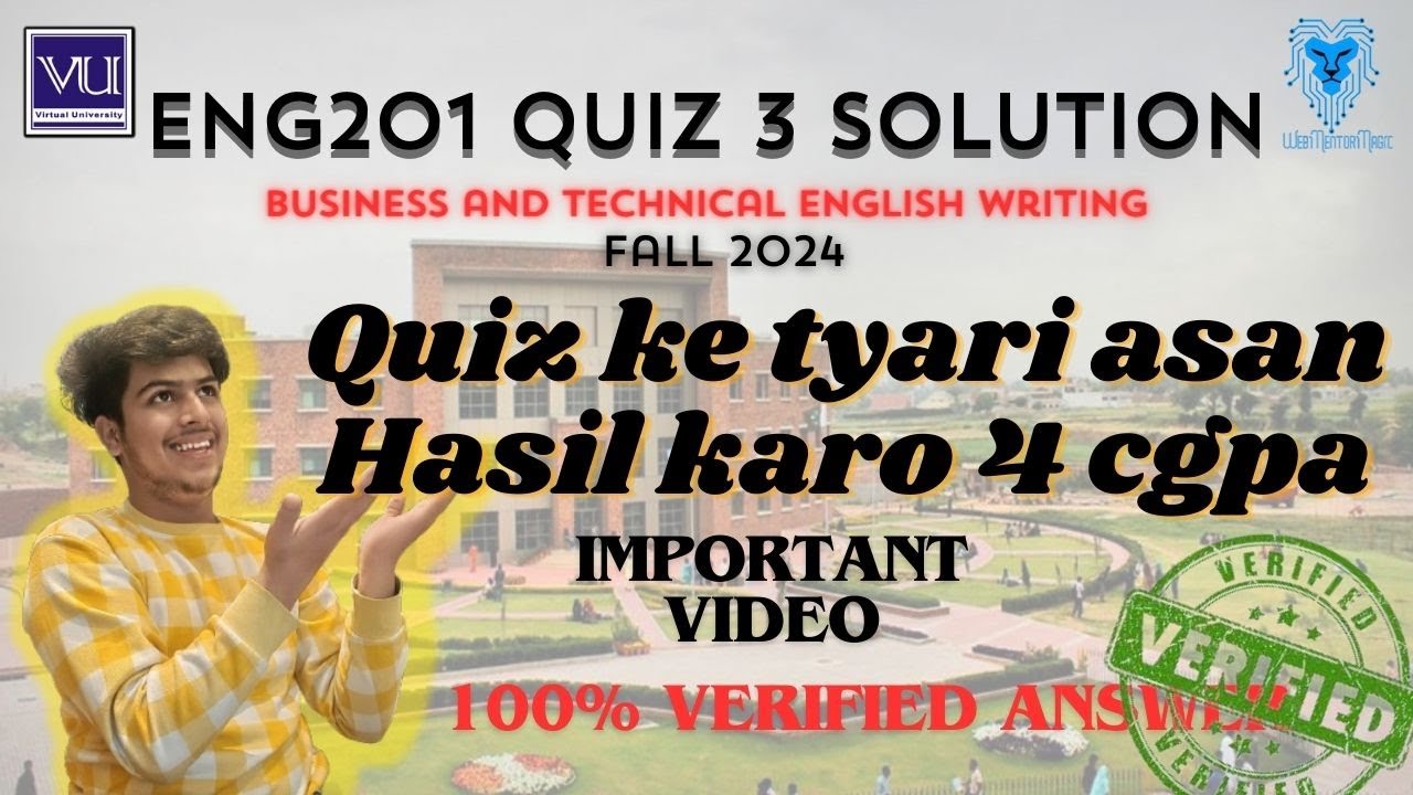 Eng 201 quiz 3 solution 2024/ eng201  quiz 3  / eng201  quiz 3  2024 / eng201  quiz 3