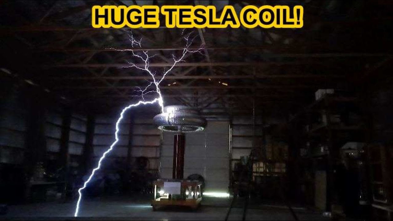 Distribution transformer powered tesla coil demo