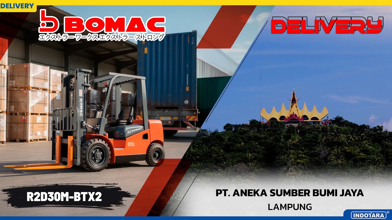 DELIVERY BOMAC FORKLIFT MANUAL DIESEL 3T R2D30M-BTX2 MENUJU PT. ANEKA SUMBER BUMI JAYA
