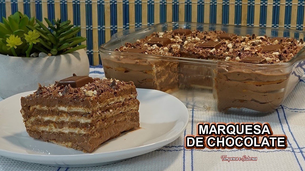 MARQUESA DE CHOCOLATE FÁCIL DELICIOSA y Con Solo 4 Ingredientes Sin Cocinar Nada