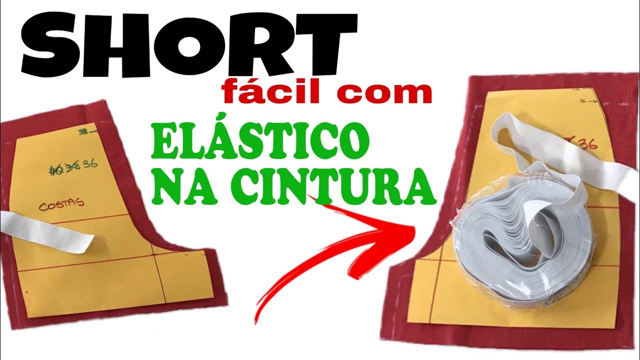 Short simples com elástico na cintura | Fácil | passo a passo completo e detalhado