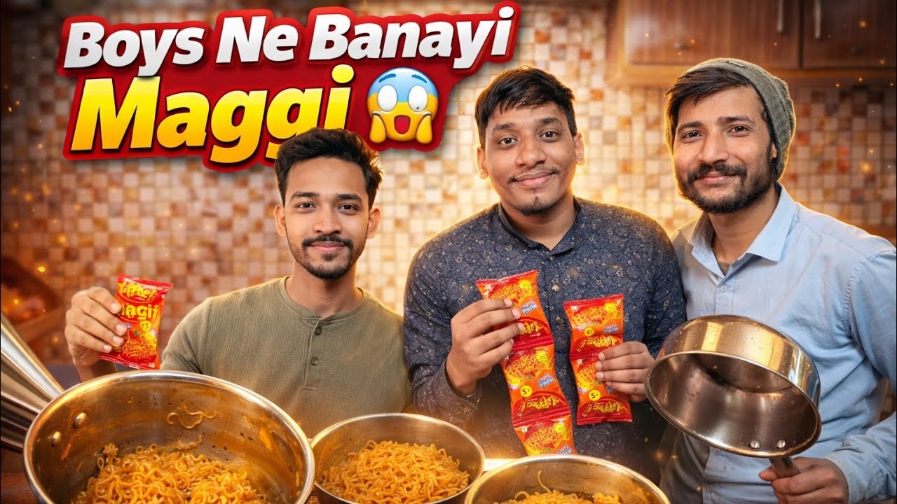 Boys Ne Banayi Maggi😱| First Time Try😂 #vlog#funny#dailyvlog#comedy#vlogging#recepies #maggirecipe