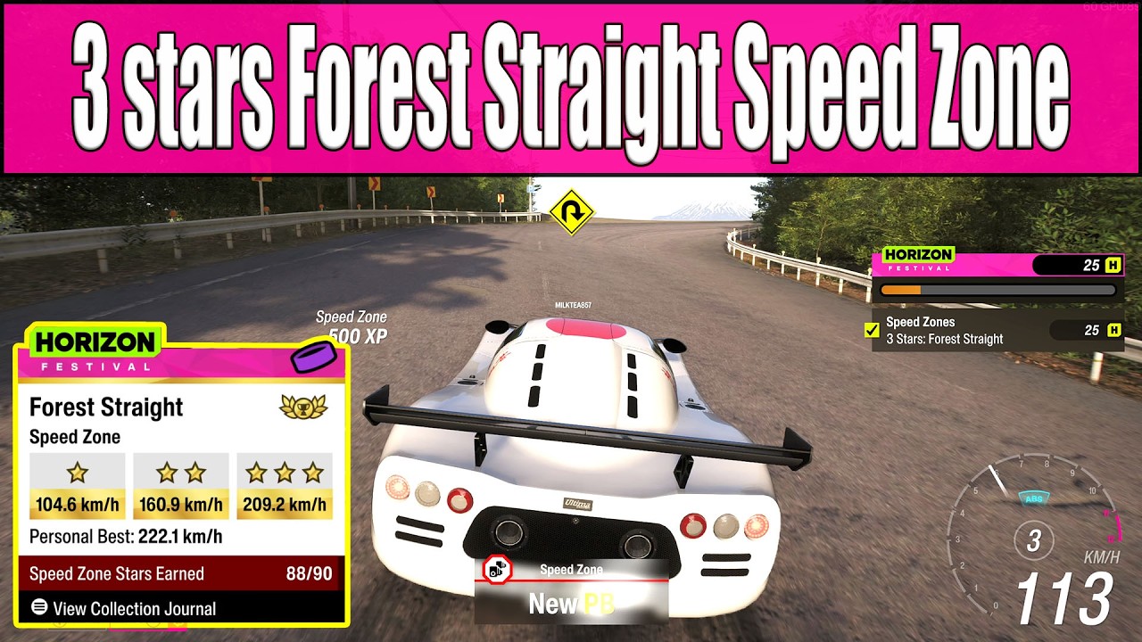 How to get 3 stars Forest Straight Speed Zone in Forza Horizon 6