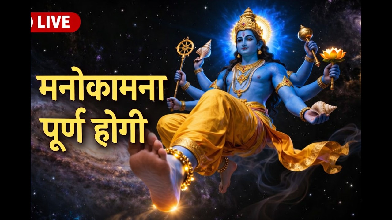 🔴 LIVE 24x7 मनोकामना पूर्ण होगी Vishnu Gayatri Mantra | Powerful Divine Blessings for all days