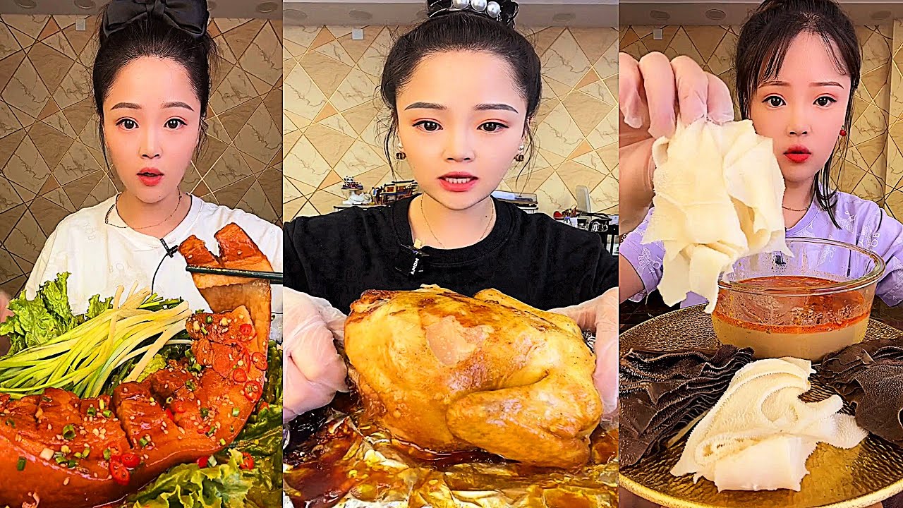 ASMR MUKBANG spicy Pork Bellly Soothing Sounds While Enjoying Delicious 후라이드 통 다리치킨 치즈볼 양념치킨 #534