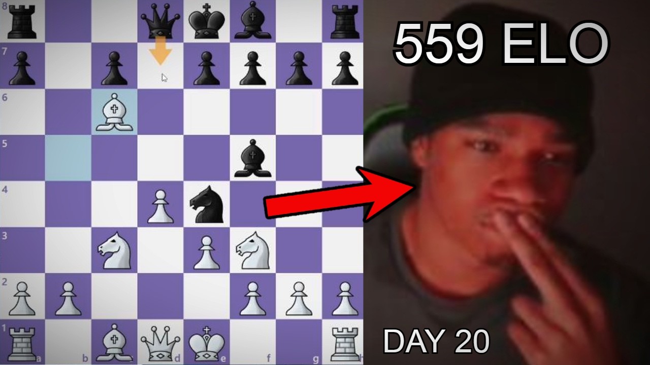 I Beat Him In 3 Mins !  (Day 20)  #chess #chessplayer #chessgame #magnuscarlsen #400elo