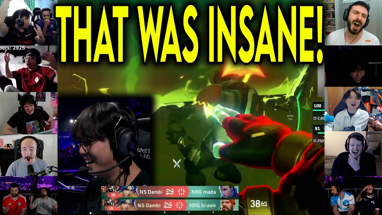 Valorant Streamers React To NS Dambi HIT THE CRAZIEST 4k Against NRG In Masters Santiago