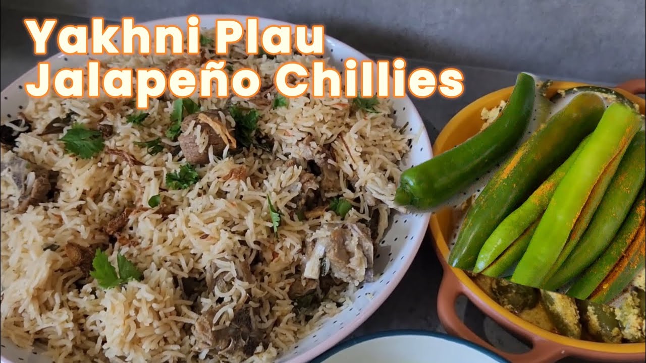 Yakhni Lamb pulao with tasty jalapeño,