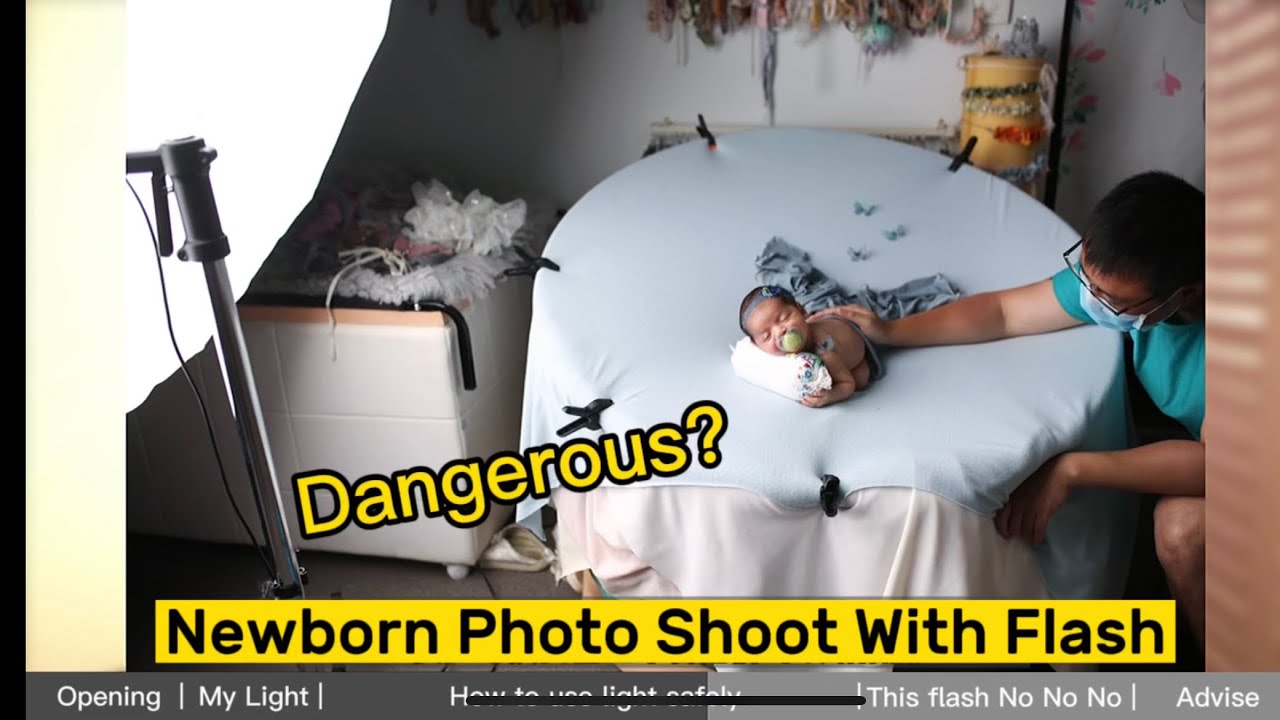 Is it safe to use flash with a Newborn Photo Shoot? My strobe system in newborn photography