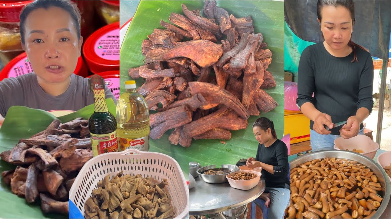 របៀបធ្វេីផ្សិតបួស​ / How to make vegetarian mushrooms