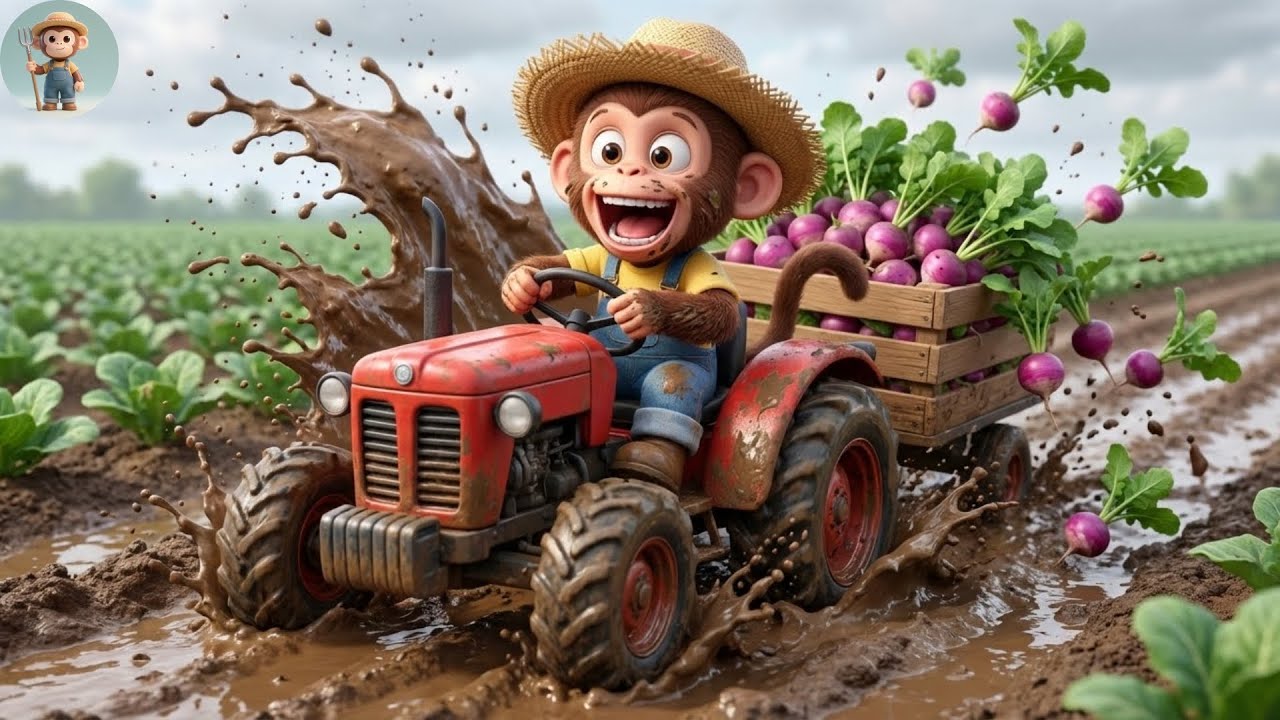You Won&rsquo;t Believe How Monkey Farmer Saved His Tractor And The Animals!