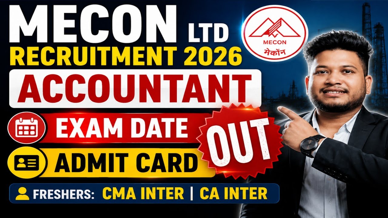 Mecon Accountant Exam date & Admit card Out 2026 | Freshers CMA Inter, CA Inter