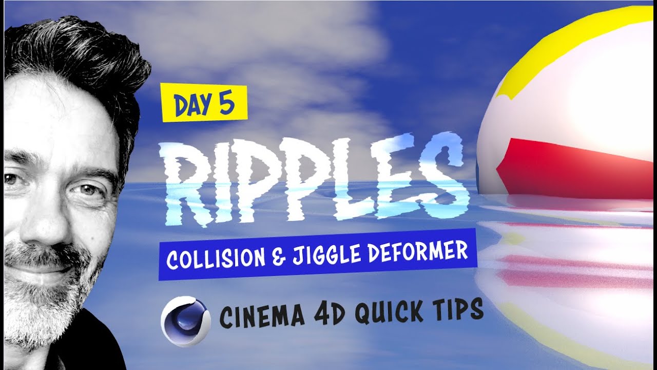 Cinema 4D Quick Tips | Water Ripples using a Collision & Jiggle Deformer [Day 5]