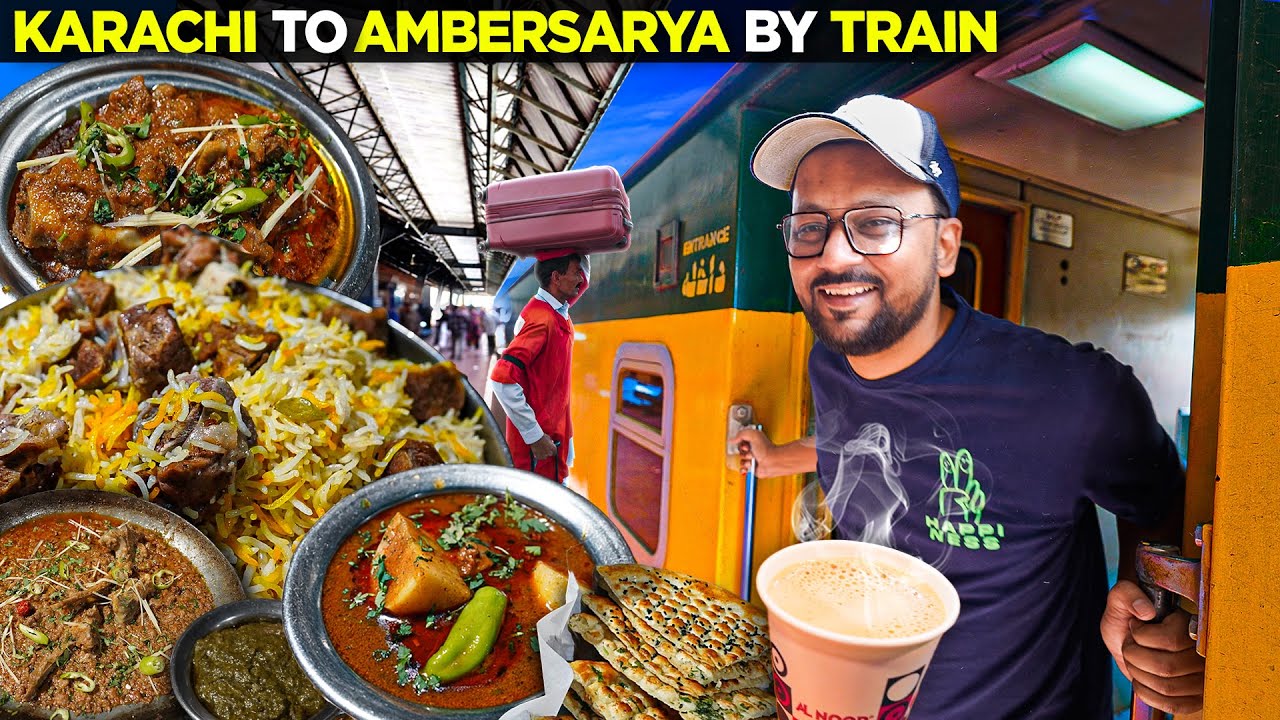 Train Journey for Best Punjabi Food at Ambarsariya Lahore | Greenline Pakistan Railway Vlog