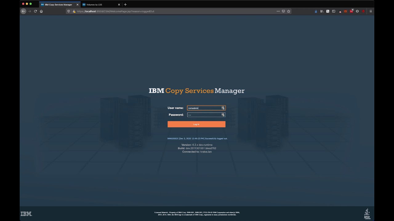 IBM Copy Services Manager and DS8000 Safeguarded Copy Demo
