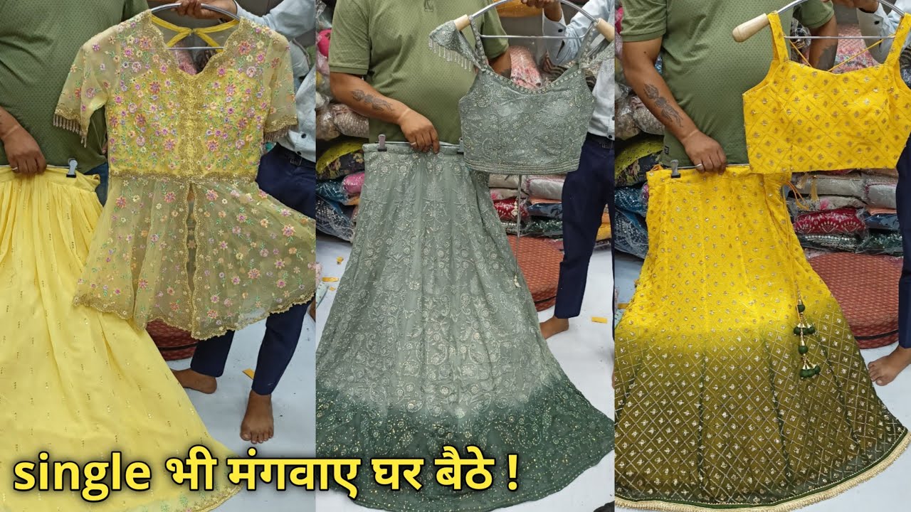 New Ombre & Multi Shades Designer Long Gown,Crop Top Lehenga,Peplum,Sharara in Chandni Chowk Delhi