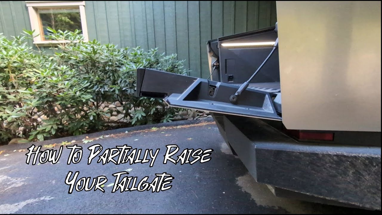 How to partially raise your Cybertruck tailgate, and important tips to make it easier!