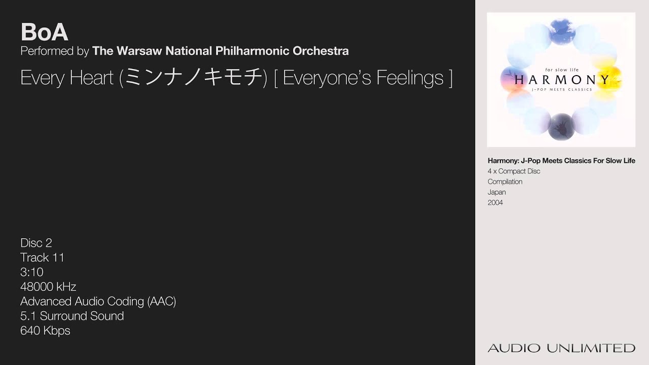 BoA & The Warsaw National Philharmonic Orchestra - Every Heart (ミンナノキモチ) [ Everyone's Feelings ]