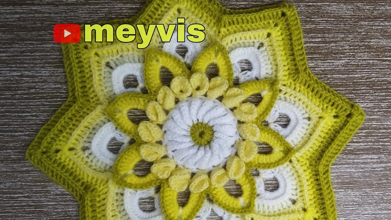 Tapete a crochet paso a paso (Modelo N°2)| centro para tapete muy fácil