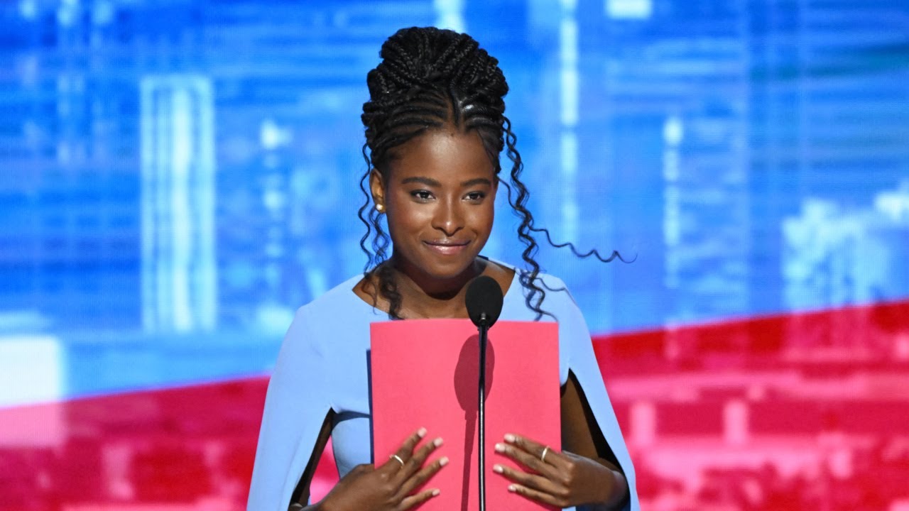 Amanda Gorman recites poem at the DNC