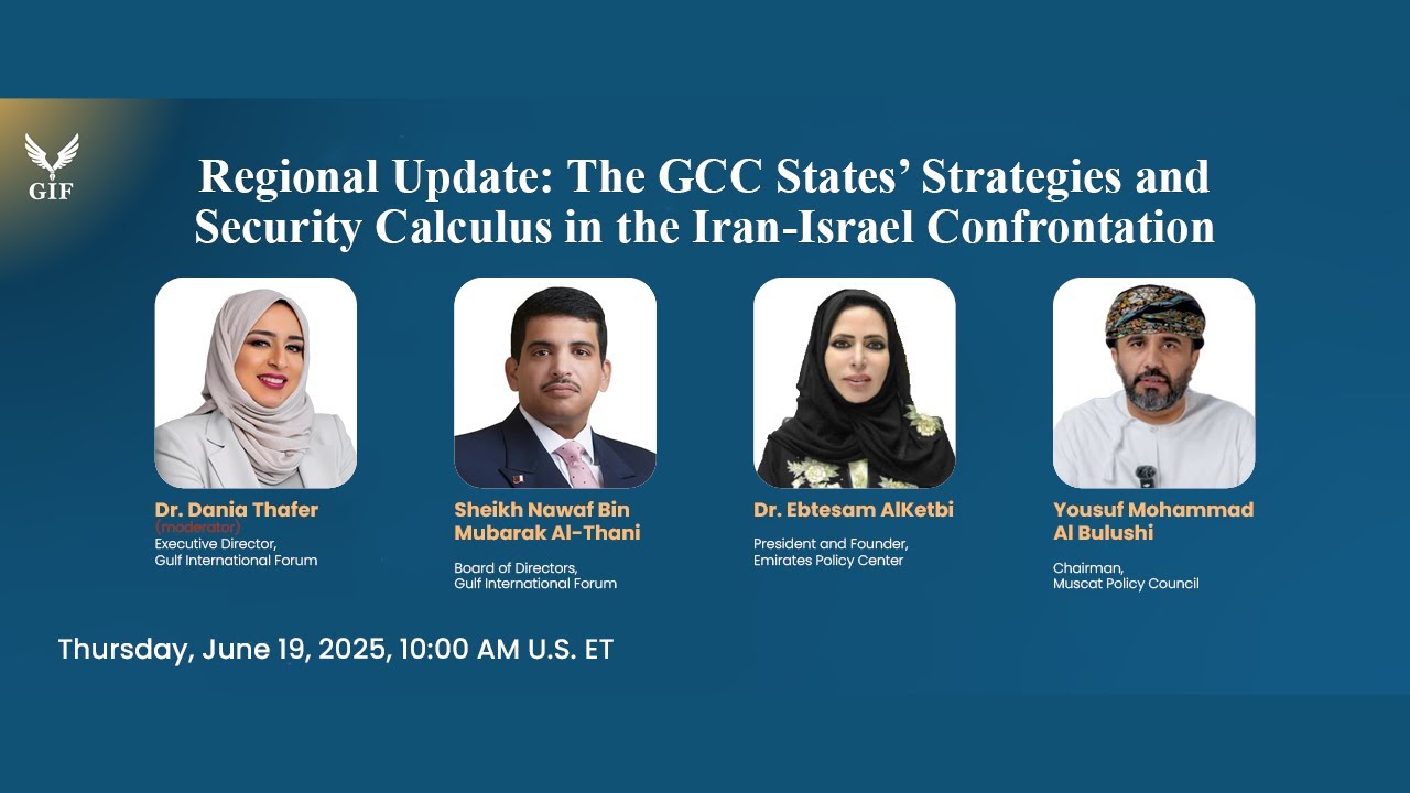 Regional Update: The GCC States' Strategies and Security Calculus in the Iran-Israel Confrontation