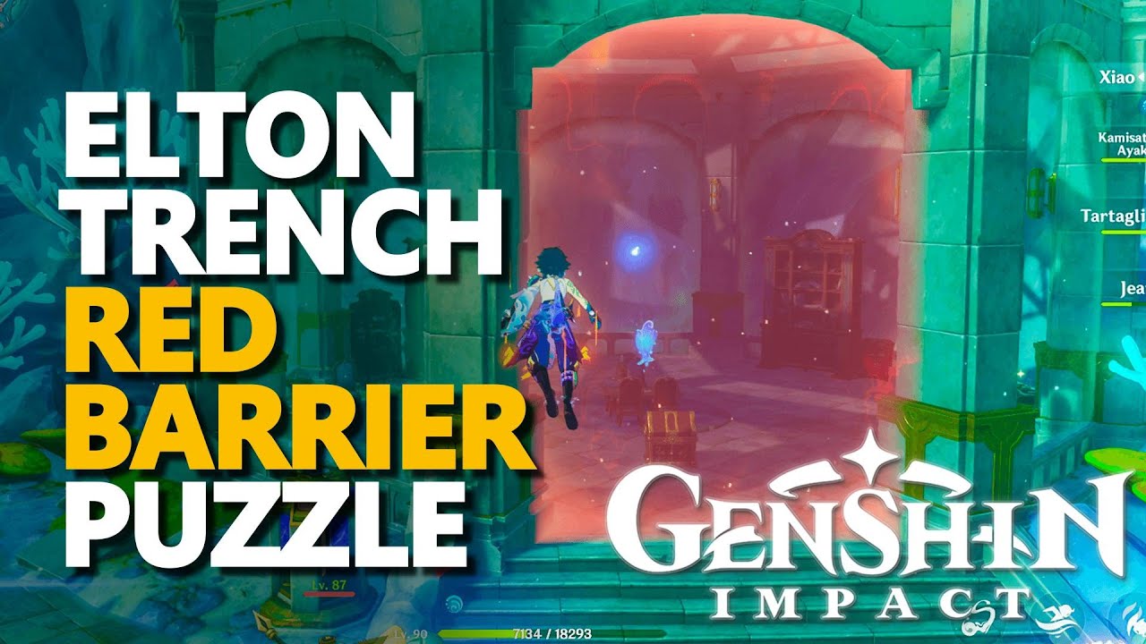 Fontaine Elton Trench Hydroculus Red Barrier Puzzle Genshin Impact
