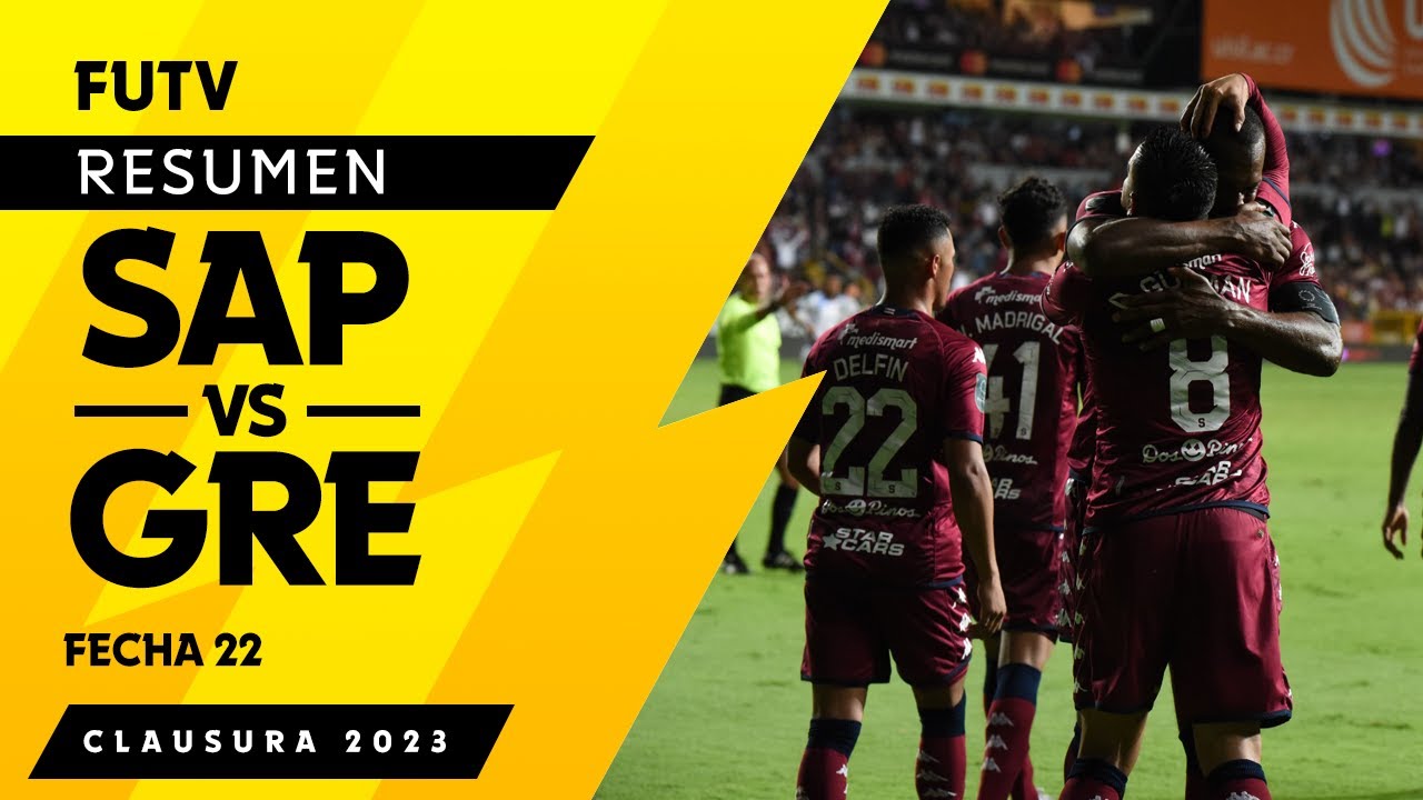 Resumen del juego SAP (5) vs GRE (1) / Clausura 2023 / Jornada 22