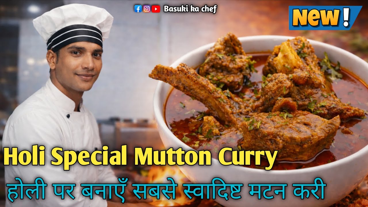 Dhaba Style Mutton Curry 🍖🔥 | होली पर बनाएँ सबसे स्वादिष्ट मटन करी | Super Spicy & Rich Gravy