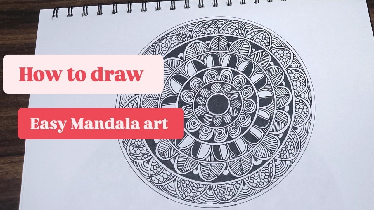 How to Draw Easy Mandala Art Step by Step | Simple Mandala for Beginners